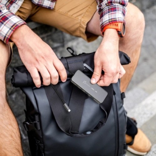 Концентратор J5create USB-C 5-in-1 2xUSB 3.2 10Gbps + 2xUSB-C 10Gbps PD 100W + HDMI 8K gray (JCH453-N) Концентратор J5create USB-C 5-in-1 2xUSB 3.2 10Gbps + 2xUSB-C 10Gbps PD 100W + HDMI 8K gray (JCH453-N)