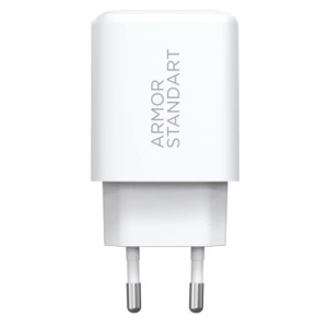 Зарядний пристрій Armorstandart 1xUSB-C PD20W + 1xUSB QC3.0 GaN white (ARM87067)