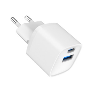 Зарядное устройство Gembird 1xUSB-C PD20W + 1xUSB QC3.0 white (TA-UC-PDQC20-W-01)