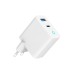 Зарядное устройство Gembird 1xUSB-C PD45W + 1xUSB QC3.0 white (TA-UC-PDQC45L-W-01)