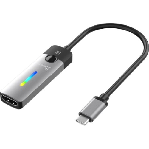 Переходник USB-C M to HDMI F 8K 60Hz LED RGB J5create (JCA157-N)