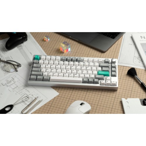 Клавиатура Lemokey P1 Pro Super Brown RGB Wireless/Bluetooth/USB Space Silver (P1P-X3-UA)