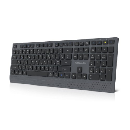 Клавиатура REAL-EL RK-715W Wireless/Bluetooth Black/Gray (EL123100051)