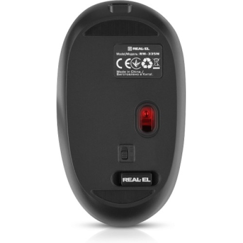 Мышка REAL-EL RM-335W Wireless Black (EL123200055)