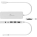Концентратор J5create USB-C 6-in-1 2xUSB 3.2 + USB-C PD + HDMI 4K + SD/TF + 3.5mm white (JCD373EW-N)
