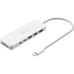 Концентратор J5create USB-C 6-in-1 2xUSB 3.2 + USB-C PD + HDMI 4K + SD/TF + 3.5mm white (JCD373EW-N)