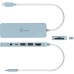 Концентратор J5create USB-C 6-in-1 2xUSB 3.2 + USB-C PD + HDMI 4K + SD/TF + 3.5mm cyan (JCD373EC-N)