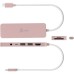 Концентратор J5create USB-C 6-in-1 2xUSB 3.2 + USB-C PD + HDMI 4K + SD/TF + 3.5mm rose (JCD373ER-N)