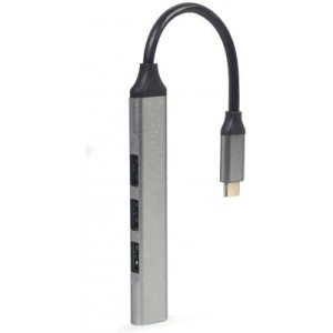 Концентратор Gembird USB-C to 1xUSB 3.1 + 3xUSB 2.0 silver (UHB-CM-U3P1U2P3-03)