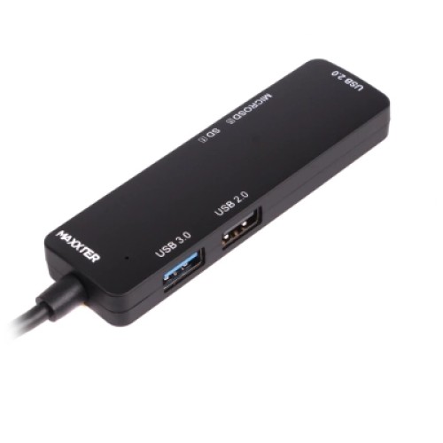 Концентратор Maxxter USB-C to 1xUSB 3.0 + 2xUSB 2.0 + SD/TF (HU3C-3PTF-01)