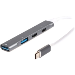 Концентратор Maxxter USB-C to 1xUSB 3.0 + 1xUSB 2.0 + 2xUSB-C (HU3C-4P-03)