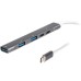 Концентратор Maxxter USB-C to 1xUSB 3.0 + 2xUSB 2.0 + 1xUSB-C PD100W + 1xUSB-C (HU3C-4P1PD-01)