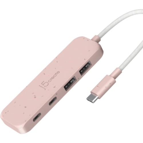 Концентратор J5create USB-C to 2xUSB-A + 2xUSB-C 3.2 10Gbps rose (JCH342ER-N)