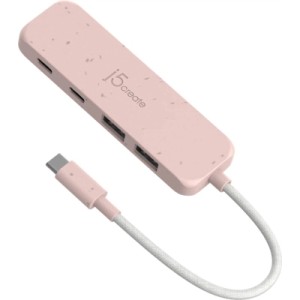 Концентратор J5create USB-C to 2xUSB-A + 2xUSB-C 3.2 10Gbps rose (JCH342ER-N)