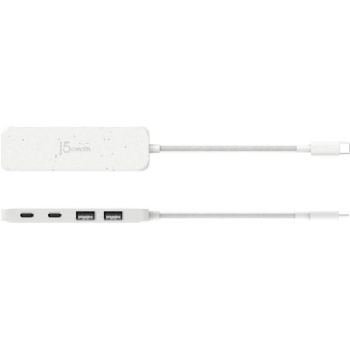 Концентратор J5create USB-C to 2xUSB-A + 2xUSB-C 3.2 10Gbps white (JCH342EW-N)