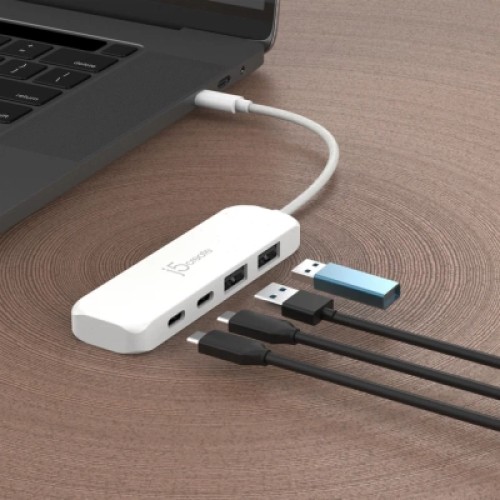 Концентратор J5create USB-C to 2xUSB-A + 2xUSB-C 3.2 10Gbps white (JCH342EW-N)