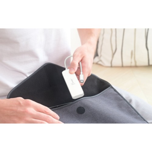 Концентратор J5create USB-C to 4xUSB-C 3.2 10Gbps white (JCH345EW-N)