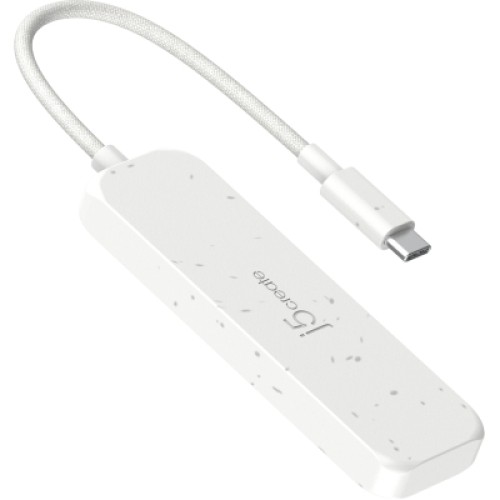 Концентратор J5create USB-C to 4xUSB-C 3.2 10Gbps white (JCH345EW-N)