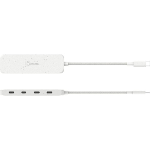 Концентратор J5create USB-C to 4xUSB-C 3.2 10Gbps white (JCH345EW-N)