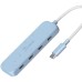 Концентратор J5create USB-C to 4xUSB-C 3.2 10Gbps cyan (JCH345EC-N)
