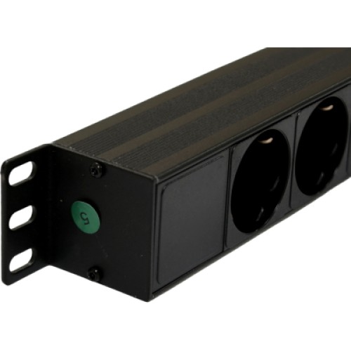 Силовой блок 0U 24 роз. нем. станд., 32А, с индикат., шнур 3х4мм2, 3 м Kingda (KD-PDU-EU-1U-24P)