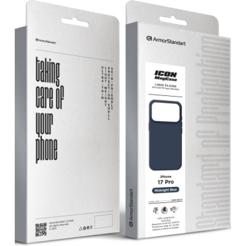 Чехол для мобильного телефона Armorstandart ICON2 MagCase Apple iPhone 17 Pro Midnight Blue (ARM86676) Чехол для мобильного телефона Armorstandart ICON2 MagCase Apple iPhone 17 Pro Midnight Blue (ARM86676)