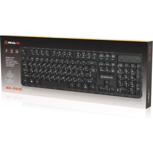 Клавиатура REAL-EL RK-7015 USB Black (EL123100049)