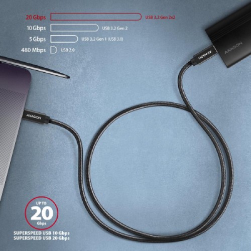 Дата кабель USB-C to USB-C 1.0m USB 3.2 Gen 2 PD 100W 5A 4K black AXAGON (BUCM32-CM10AB) Дата кабель USB-C to USB-C 1.0m USB 3.2 Gen 2 PD 100W 5A 4K black AXAGON (BUCM32-CM10AB)