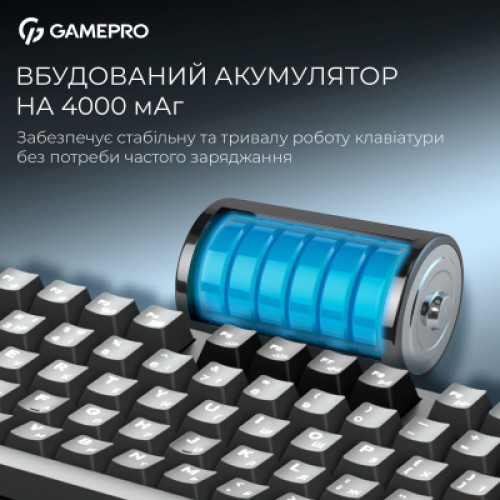 Клавиатура GamePro Asgard Ragnar Wireless/Bluetooth/USB UA Black (MK285BK)