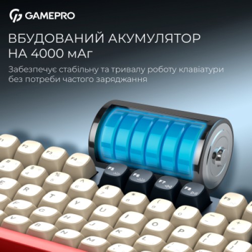 Клавиатура GamePro Asgard Ragnar Wireless/Bluetooth/USB UA Blue (MK285BL)