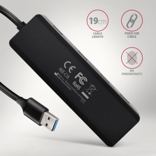 Концентратор AXAGON USB 3.1 to 4xUSB 3.0 black (HUE-C1A) Концентратор AXAGON USB 3.1 to 4xUSB 3.0 black (HUE-C1A)