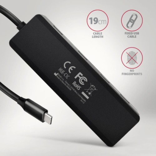 Концентратор AXAGON USB-C to 4xUSB 3.0 black (HUE-C1C) Концентратор AXAGON USB-C to 4xUSB 3.0 black (HUE-C1C)