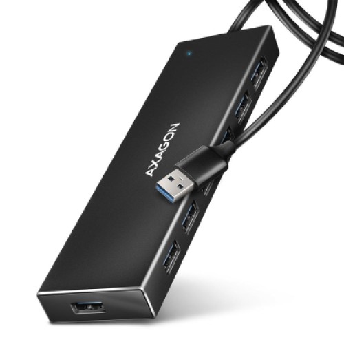Концентратор AXAGON USB 3.1 to 7xUSB 3.0 black (HUE-F7A) Концентратор AXAGON USB 3.1 to 7xUSB 3.0 black (HUE-F7A)