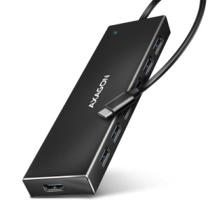 Концентратор AXAGON USB-C to 7xUSB 3.0 black (HUE-F7C)
