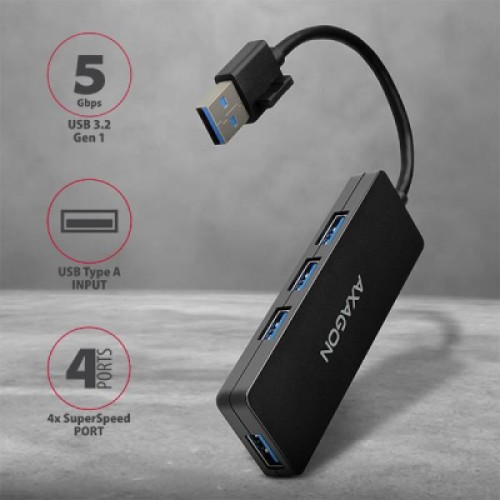 Концентратор AXAGON USB 3.1 to 4xUSB 3.0 black (HUE-G1A) Концентратор AXAGON USB 3.1 to 4xUSB 3.0 black (HUE-G1A)