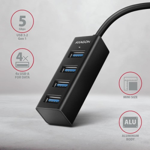 Концентратор AXAGON USB-C to 4xUSB 3.0 0.2m black (HUE-M1C) Концентратор AXAGON USB-C to 4xUSB 3.0 0.2m black (HUE-M1C)