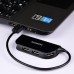 Концентратор AXAGON USB 2.0 to 4xUSB 2.0 0.2m black (HUE-X4B)