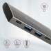 Концентратор AXAGON USB-C to 2xUSB-A + 2xUSB-C 10Gbps 0.13m gray (HMC-4G2)