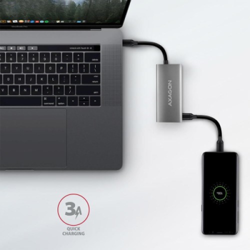 Концентратор AXAGON USB-C to 2xUSB-A + 2xUSB-C 10Gbps 0.13m gray (HMC-4G2)