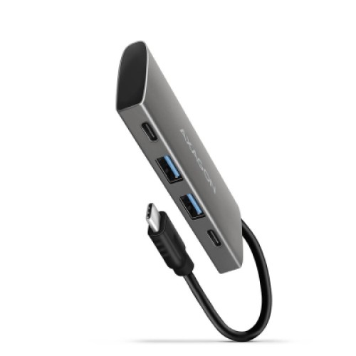 Концентратор AXAGON USB-C to 2xUSB-A + 2xUSB-C 10Gbps 0.13m gray (HMC-4G2)
