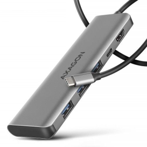 Концентратор AXAGON USB-C to 3xUSB-A + HDMI 5Gbps + PD 100W 1.0m grey (HMC-5H) Концентратор AXAGON USB-C to 3xUSB-A + HDMI 5Gbps + PD 100W 1.0m grey (HMC-5H)