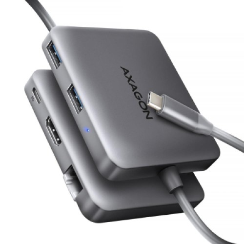 Концентратор AXAGON USB-C to 2xUSB-A + HDMI + RJ45 + PD 100W 0.2m grey (HMC-5HL) Концентратор AXAGON USB-C to 2xUSB-A + HDMI + RJ45 + PD 100W 0.2m grey (HMC-5HL)