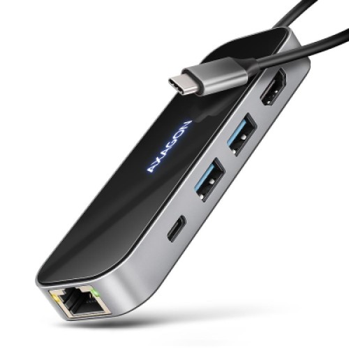 Концентратор AXAGON USB-C to 2xUSB-A + 1xUSB-C + HDMI + RJ45 + PD100W 0.2m grey (HMC-6GLN) Концентратор AXAGON USB-C to 2xUSB-A + 1xUSB-C + HDMI + RJ45 + PD100W 0.2m grey (HMC-6GLN)