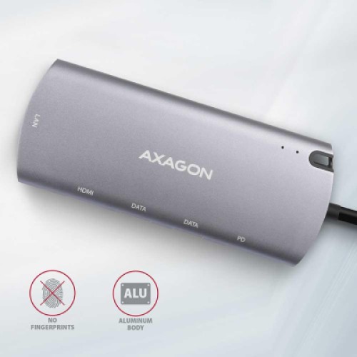 Концентратор AXAGON USB-C to 2xUSB-A + HDMI + RJ45 + SATA M.2 + PD 100W 0.18m grey (HMC-6M2) Концентратор AXAGON USB-C to 2xUSB-A + HDMI + RJ45 + SATA M.2 + PD 100W 0.18m grey (HMC-6M2)