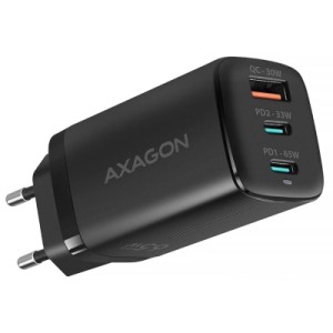 Зарядное устройство AXAGON 1xUSB + 2xUSB-C 65W QC4+ PD3.0 PPS black (ACU-DPQ65)