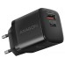 Зарядное устройство AXAGON 1xUSB QC3.0 + 1xUSB-C PD20W black (ACU-PQ20)