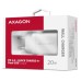Зарядное устройство AXAGON 1xUSB QC3.0 + 1xUSB-C PD20W white (ACU-PQ20W)