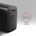 Зарядное устройство AXAGON 1xUSB QC4.0 + 1xUSB-C PD45W PPS black (ACU-PQ45)