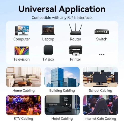 Патч-корд Cat.6 UTP Patch Cable 1.5M Black VENTION (IBEBG)