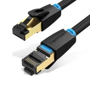 Патч-корд Cat.8 SFTP Patch Cable 0.5M Black VENTION (IKABD)